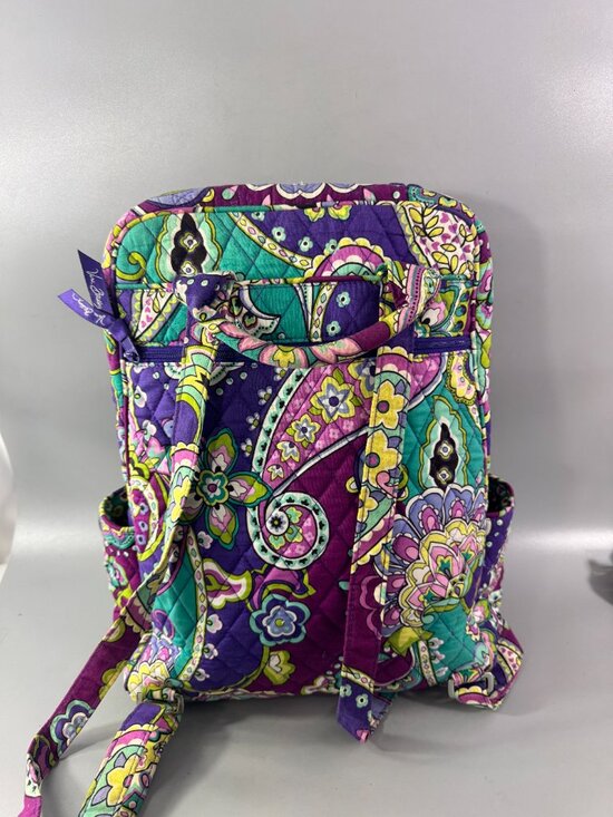 Vera Bradley Backpack Purple Paisley Adjustable Straps And Many Pockets main image 6